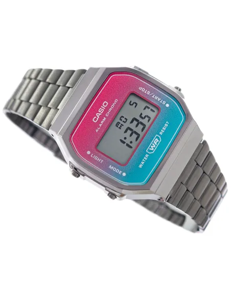 Reloj digital unisex Casio Iconic A168WERB-2A Luz batería 7 años cronógrafo