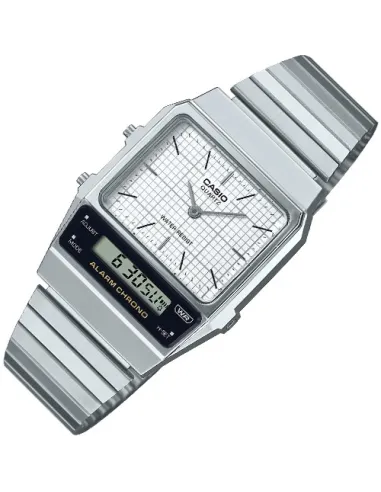 reloj unisex Casio AQ-800E-7A Edgy Vintage Retro ana-digi alarma
