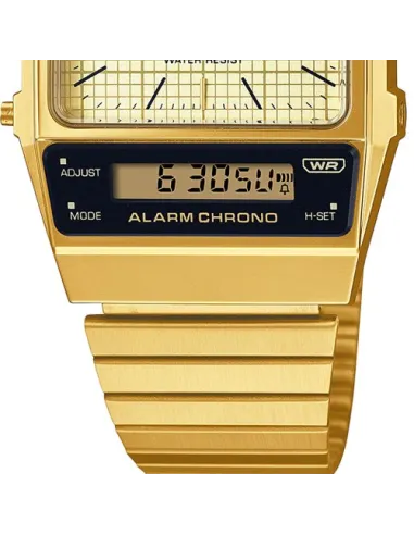 reloj unisex Casio AQ-800EG-9A Edgy Vintage Retro Ana-Digi alarma