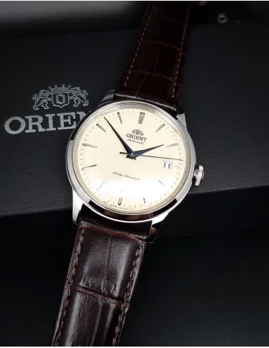 Orient Bambino  RA-AC0M04Y 38mm  automatic men’s watch leather band