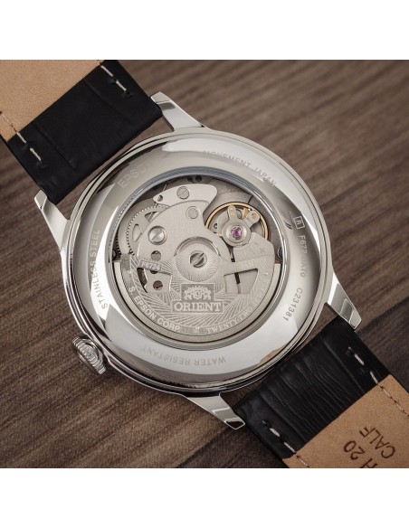 Orient Bambino RA-AC0M02B 38mm automatic men’s watch leather band