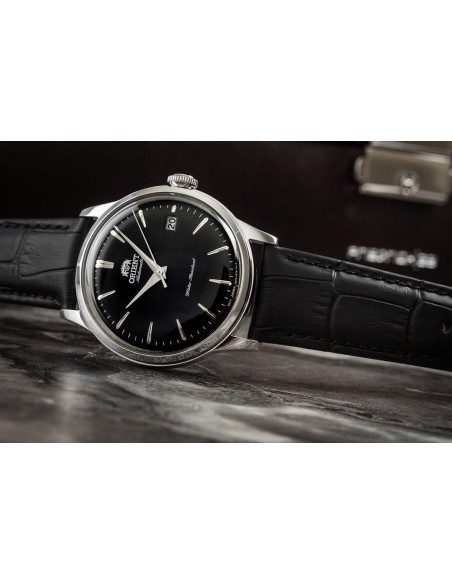 Orient Bambino RA-AC0M02B 38mm automatic men’s watch leather band