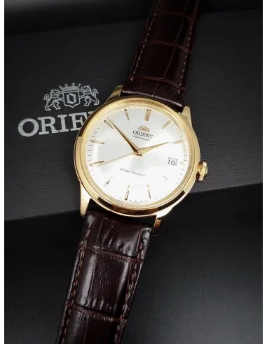 reloj automático hombre Orient Bambino RA-AC0M01S 38mm correa de cuero