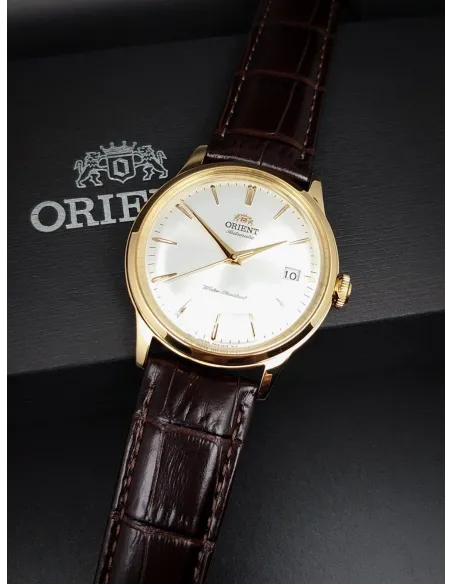 reloj automático hombre Orient Bambino RA-AC0M01S 38mm correa de cuero