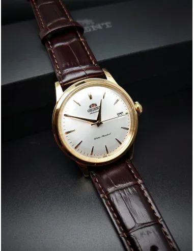 reloj automático hombre Orient Bambino RA-AC0M01S 38mm correa de cuero