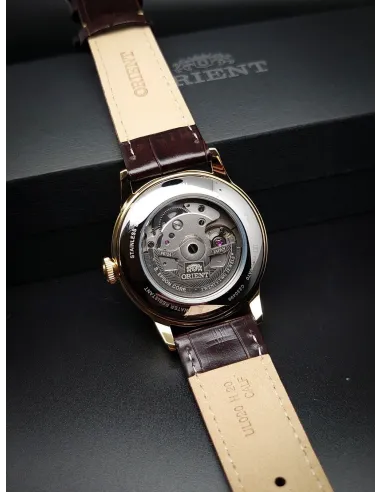 reloj automático hombre Orient Bambino RA-AC0M01S 38mm correa de cuero