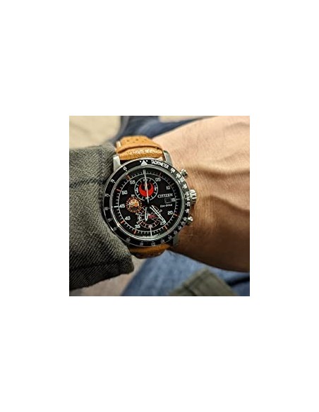 Reloj hombre aviador Citizen Star Wars Rebel Pilot CA0761-06W 44mm dial negro correa de cuero 100m