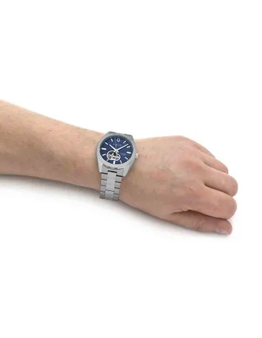 reloj automático hombre Bulova Surveyor 96A275 42mm 30m WR / 3ATM correa de acero dial azul
