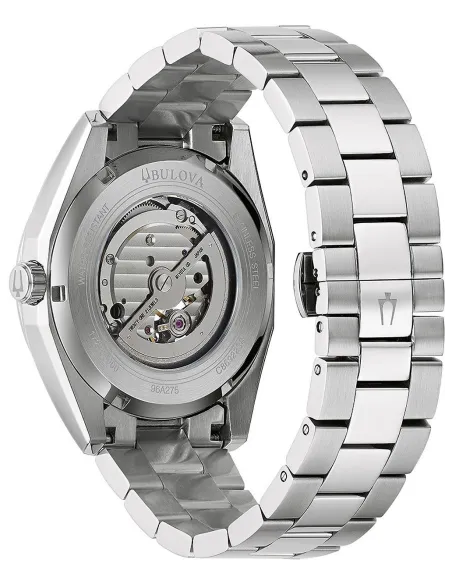 reloj automático hombre Bulova Surveyor 96A275 42mm 30m WR / 3ATM correa de acero dial azul
