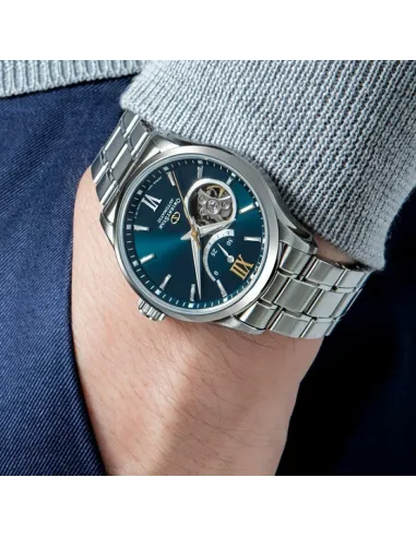 Reloj automático hombre Orient Star RE-AT0002E dial verde acero inoxidable cristal zafiro revestimiento anti-reflejos