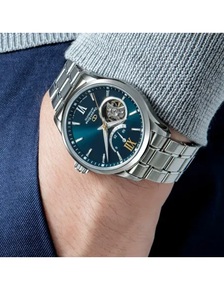 Reloj automático hombre Orient Star RE-AT0002E dial verde acero inoxidable cristal zafiro revestimiento anti-reflejos