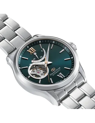 Reloj automático hombre Orient Star RE-AT0002E dial verde acero inoxidable cristal zafiro revestimiento anti-reflejos