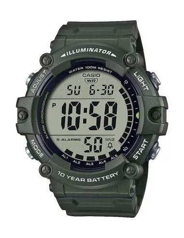 Reloj deportivo hombre Casio AE-1500WHX-3A 100m WR 10 años batería Hora Mundial cronómetro alarma