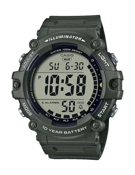Reloj deportivo hombre Casio AE-1500WHX-3A 100m WR 10 años batería Hora Mundial cronómetro alarma
