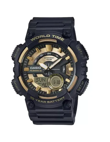 Reloj deportivo hombre Casio AEQ-110BW-9A 100m WR 10 años batería Hora Mundial