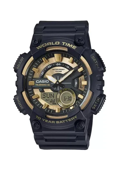 Reloj deportivo hombre Casio AEQ-110BW-9A 100m WR 10 años batería Hora Mundial