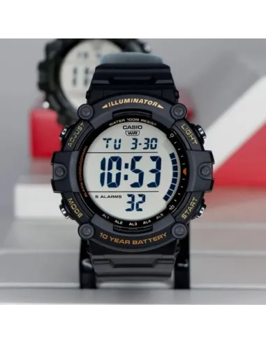 Reloj deportivo hombre Casio AE-1500WHX-1A 100m WR 10 años batería Hora Mundial cronómetro alarma
