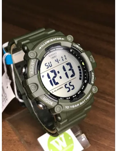 Reloj deportivo hombre Casio AE-1500WHX-3A 100m WR 10 años batería Hora Mundial cronómetro alarma