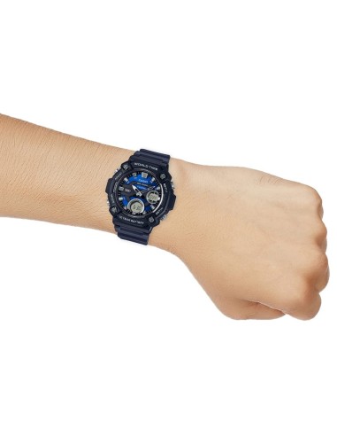reloj deportivo hombre Casio AEQ-120W-2A 100m WR 10 años batería Hora Mundial