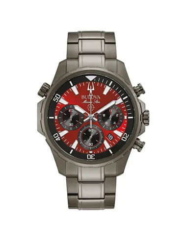 reloj cronógrafo hombre Bulova Marine Star 98B350 43mm 100m WR correa de acero