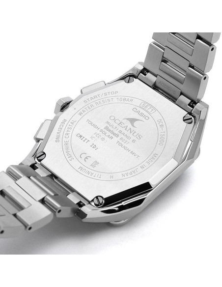 Reloj hombre radiocontrol Titanio Bluetooth solar Casio Oceanus OCW-T5000-1AJF JDM cristal de zafiro 100m WR