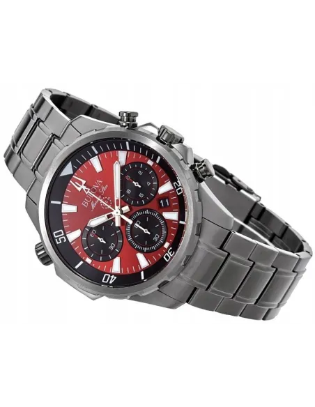 reloj cronógrafo hombre Bulova Marine Star 98B350 43mm 100m WR correa de acero