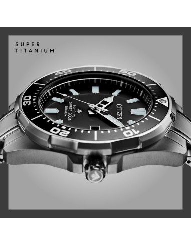 Reloj de buceo hombre Citizen Promaster Super Titanium BN0200-56E dial negro 44mm