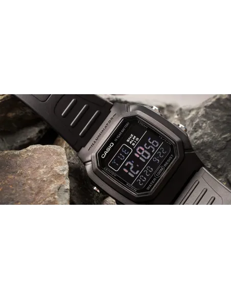 Reloj digital hombre Casio W800H-1B 10 años batería correa goma luz led
