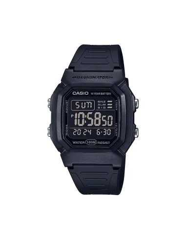 Reloj digital hombre Casio W800H-1B 10 años batería correa goma luz led