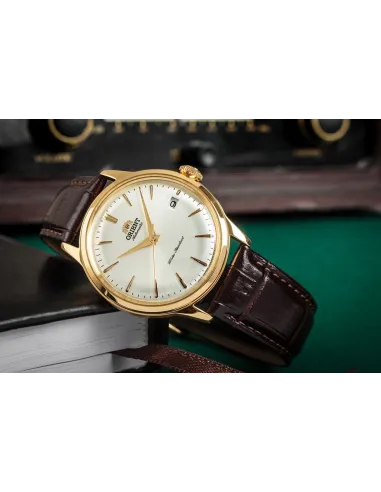 reloj automático hombre Orient Bambino RA-AC0M01S 38mm correa de cuero