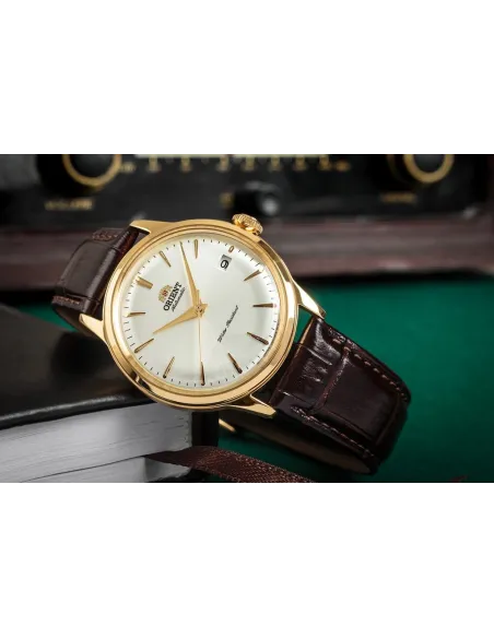 reloj automático hombre Orient Bambino RA-AC0M01S 38mm correa de cuero