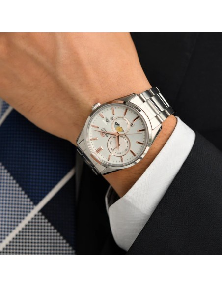Reloj automático hombre Orient Contemporary RN-AK0301S JDM Sun & Moon 41.5mm cristal de zafiro