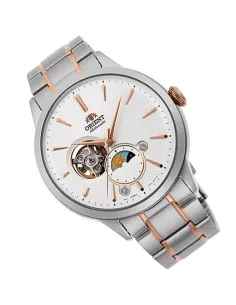reloj automático hombre Orient Sun Moon RA-AS0101S Semi-Skeleton 42mm cristal de zafiro 2