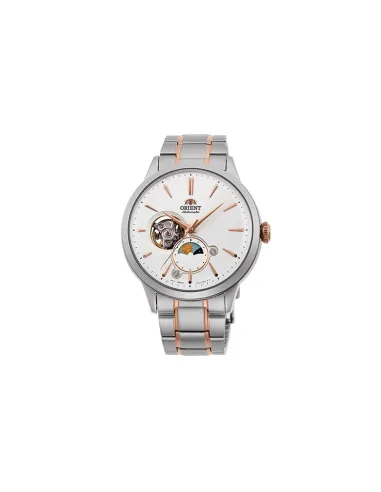reloj automático hombre Orient Sun Moon RA-AS0101S Semi-Skeleton 42mm cristal de zafiro
