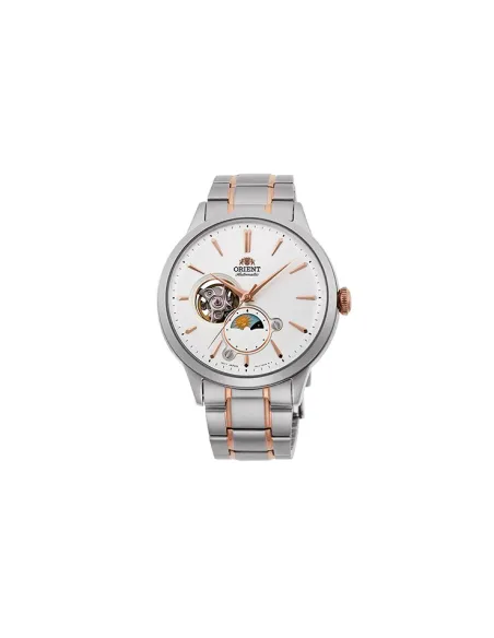 reloj automático hombre Orient Sun Moon RA-AS0101S Semi-Skeleton 42mm cristal de zafiro