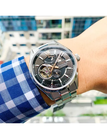 Reloj Automático Hombre Orient Star RE-AV0004N correa acero cristal zafiro