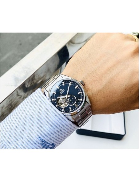 Reloj automático hombre Orient RN-AR0002L JDM Semi-Skeleton 40.8mm cristal de zafiro