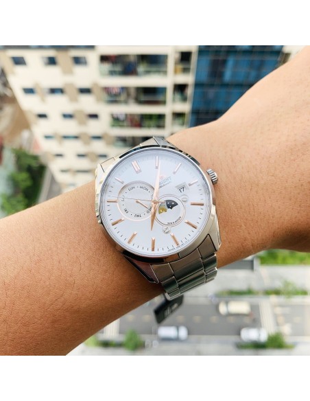 Reloj automático hombre Orient Contemporary RN-AK0301S JDM Sun & Moon 41.5mm cristal de zafiro