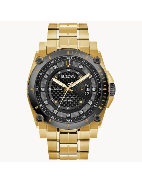 reloj cronógrafo hombre Bulova Precisionist Diamonds 98D156 46.5mm 300m WR correa de acero