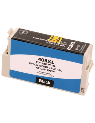 tinta Compatible Epson 408XL 408L XL Negro Cartucho de Tinta C13T09J14010 para Epson Workforce Pro WF-C4810DTWF
