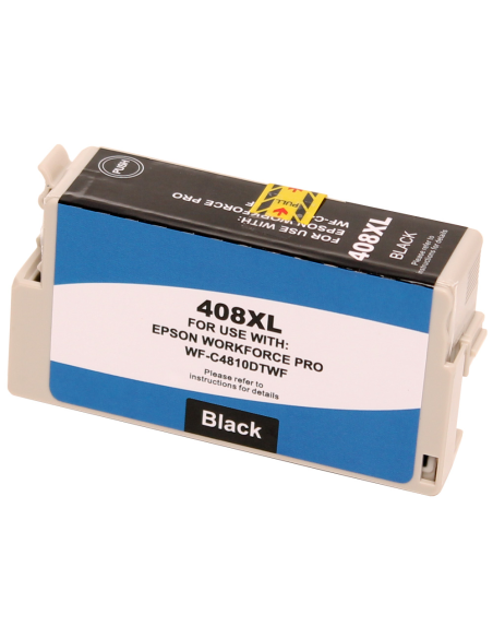 tinta Compatible Epson 408XL 408L XL Negro Cartucho de Tinta C13T09J14010 para Epson Workforce Pro WF-C4810DTWF