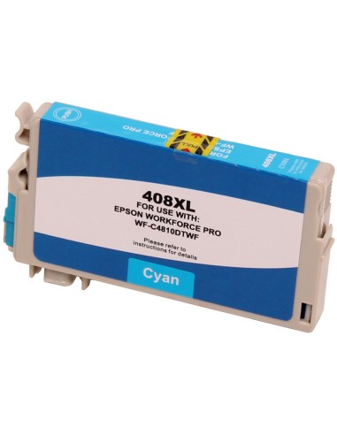tinta Compatible Epson 408XL 408L XL Cyan Cartucho de Tinta C13T09J24010 para Epson Workforce Pro WF-C4810DTWF