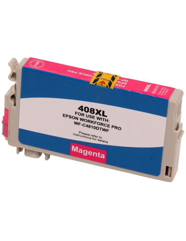 Tinta Compatible Epson 408xl 408L XL Magenta Cartucho de Tinta C13T09J34010 para Epson Workforce Pro WF-C4810DTWF