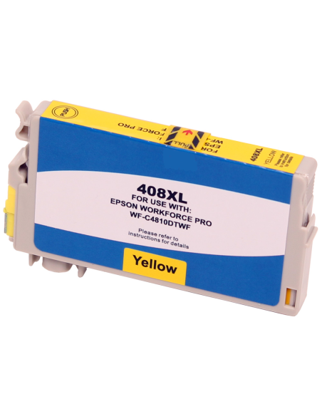 tinta Compatible Epson 408XL 408L XL Amarillo Cartucho de Tinta C13T09J44010 para Epson Workforce Pro WF-C4810DTWF