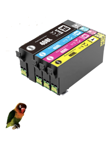 4 tintas Compatibles Epson 408XL 408L XL Cartucho de Tinta para Epson Workforce Pro WF-C4810DTWF NEGRO CIAN MAGENTA AMARILLO