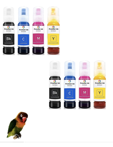 8 Botellas de tinta Compatibles Epson 103 NEGRO CIAN MAGENTA AMARILLO