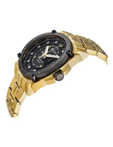 reloj cronógrafo hombre Bulova Precisionist Diamonds 98D156 46.5mm 300m WR correa de acero