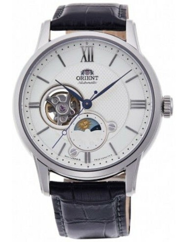 reloj automático hombre Orient Sun Moon RA-AS0011S Open Heart  42mm cristal de zafiro 50m WR