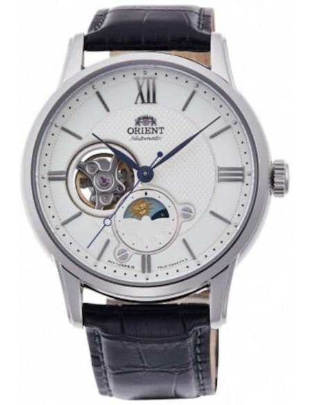 reloj automático hombre Orient Sun Moon RA-AS0011S Open Heart  42mm cristal de zafiro 50m WR