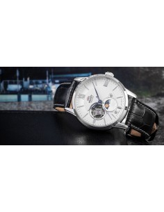reloj automático hombre Orient Sun Moon RA-AS0011S Open Heart  42mm cristal de zafiro 50m WR 2